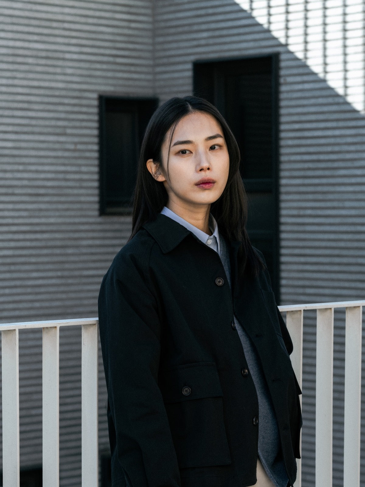 City Worker French Jacket (Blue Gray)