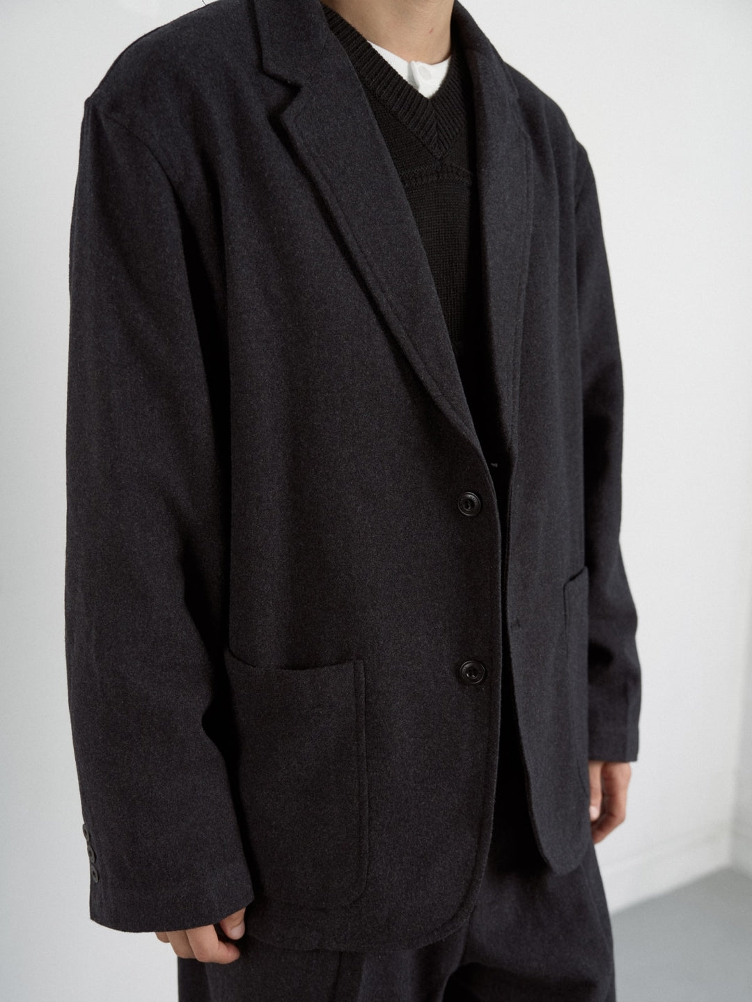 City Light Wool Club Jacket (Black)