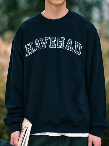 Classic Slab Logo Sweatshirts (Navy)