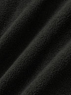 Two-tone Strap Fleece Jacket (Black)