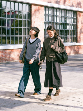 (W)Relaxed Flare Chino Skirt (Ecru)