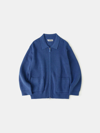 2way Zip-up Cardigan (Blue)