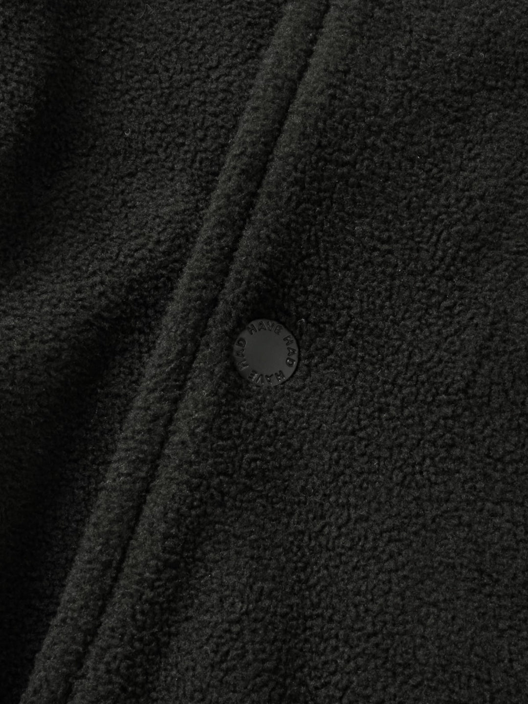 Two-tone Strap Fleece Jacket (Black)