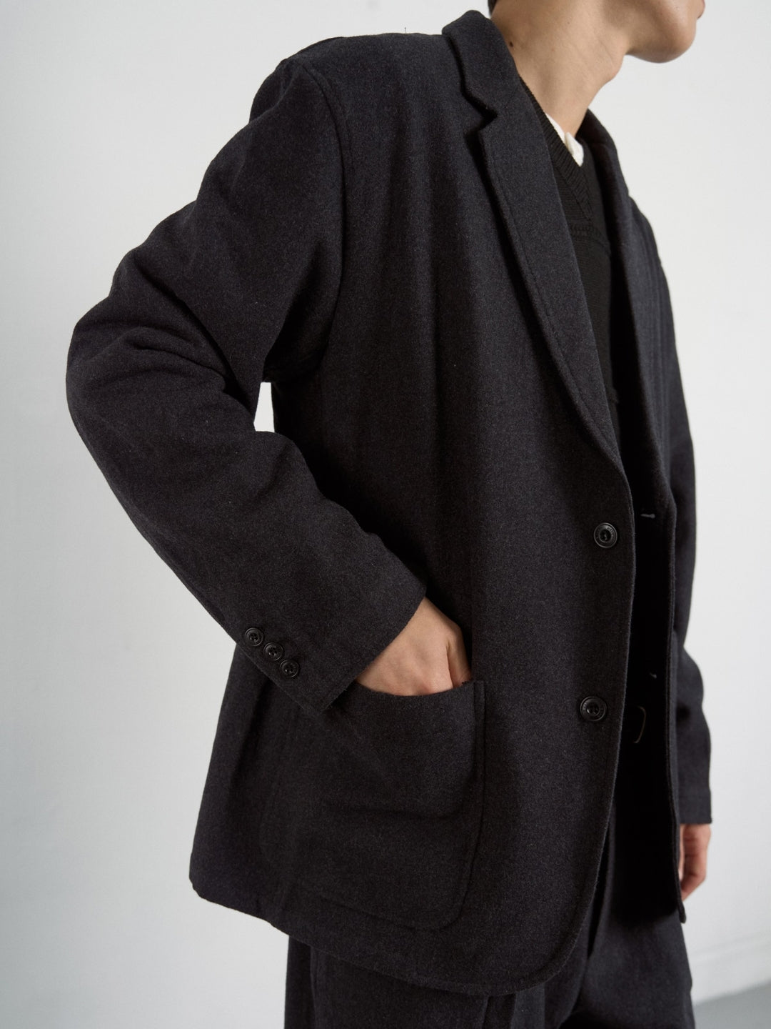 City Light Wool Club Jacket (Black)