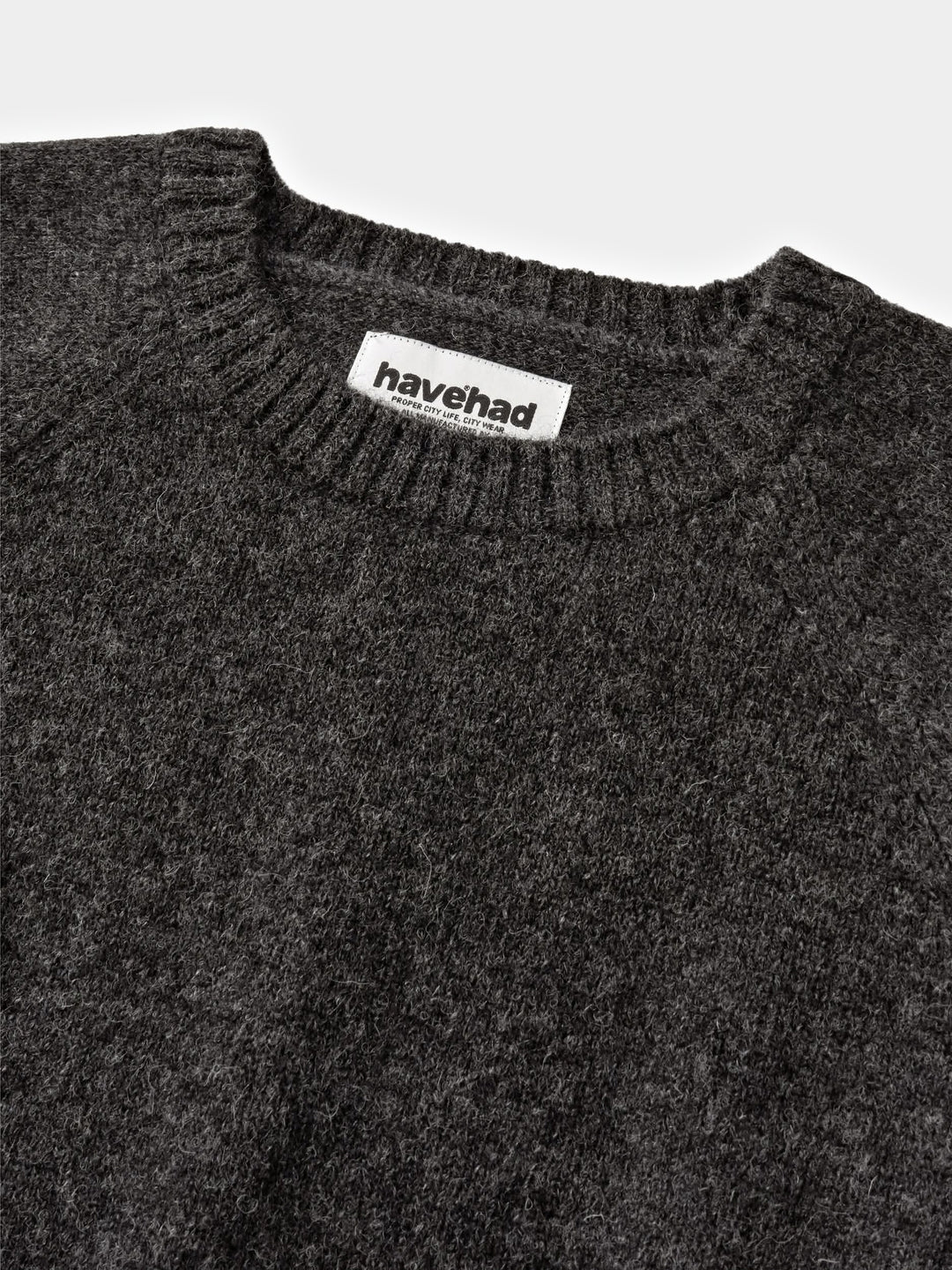 Shaggy Dog Round Knit (Charcoal)