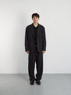 City Light Wool Pin-tuck Trouser (Black)