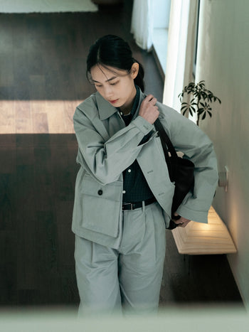 City Worker French Jacket (Blue Gray)