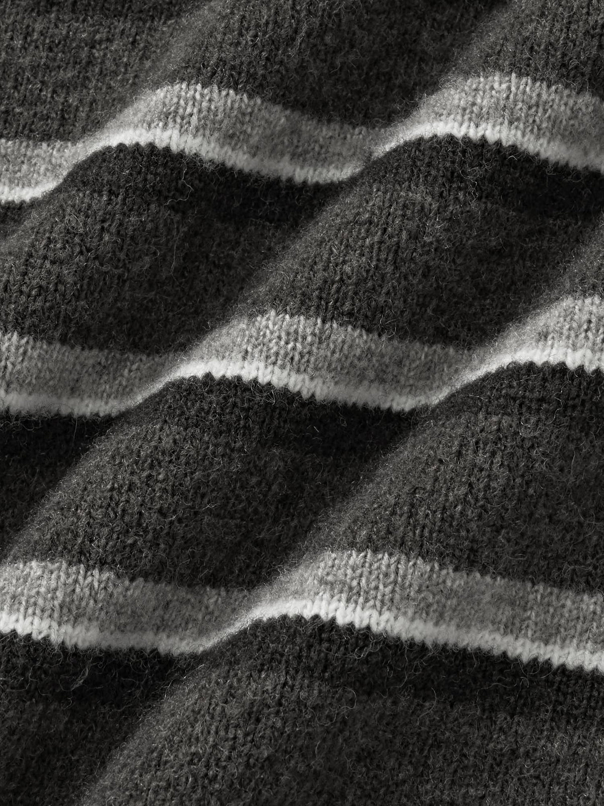 Classic Stripe Collar Knit (Stripe Gray)