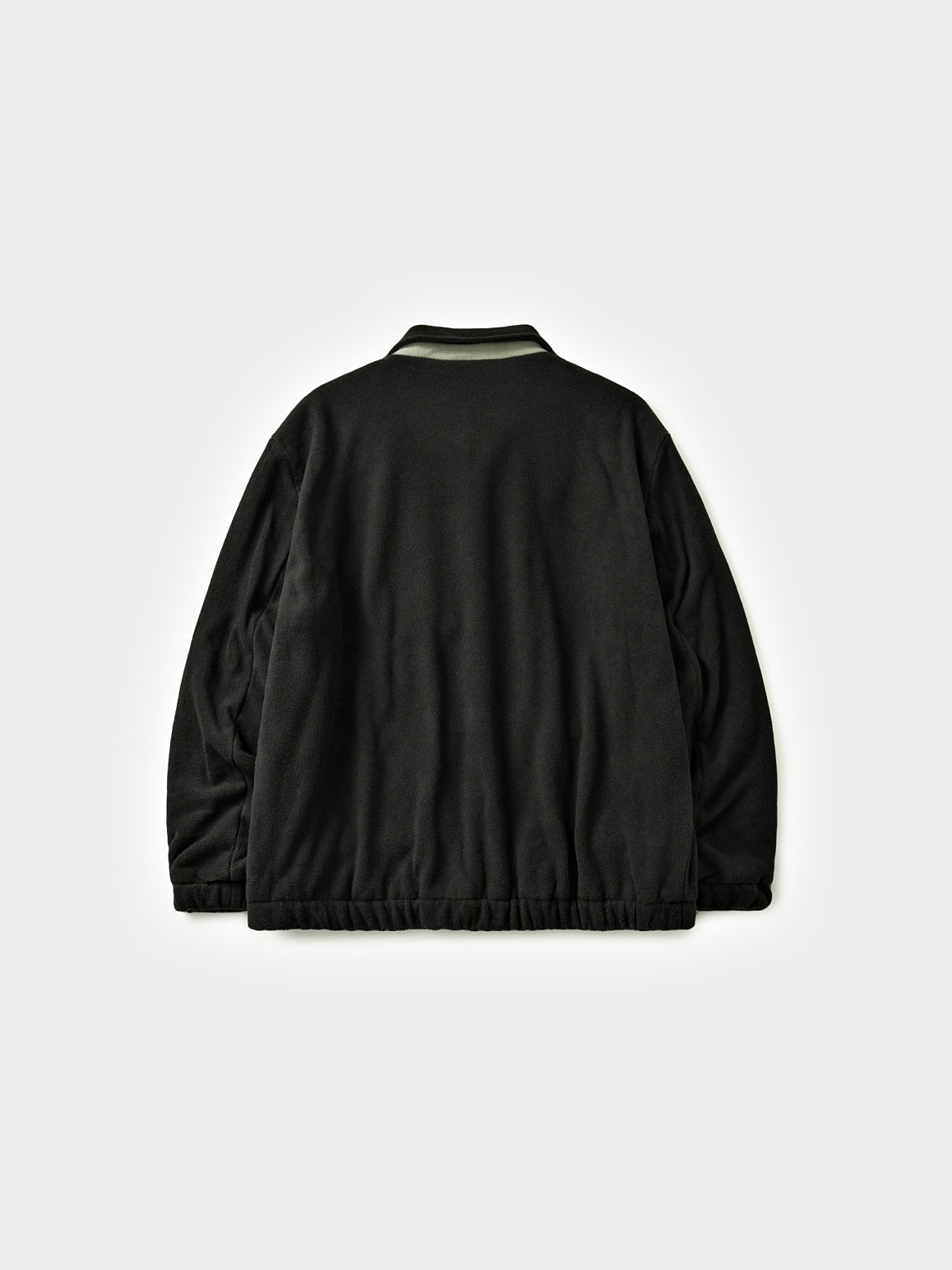 Two-tone Strap Fleece Jacket (Black)