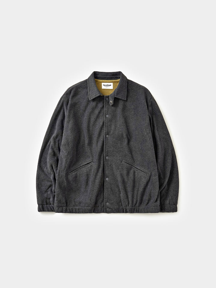 Two-tone Strap Fleece Jacket (Charcoal)