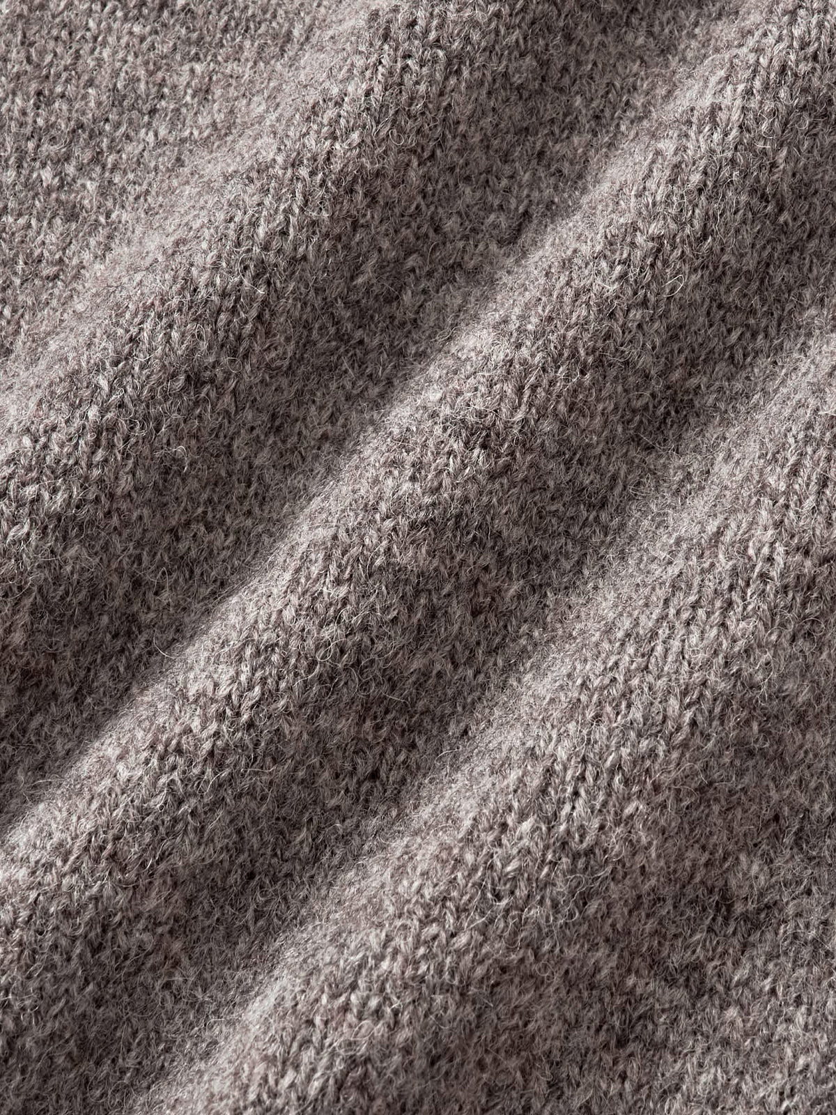 Shaggy Dog Collar Knit (Ash Brown)