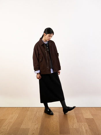 Washed Pocket Utility Jacket (Brown)