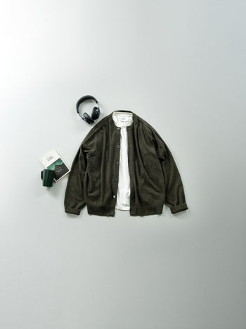 Light Wholegarments Cardigan (Deep Khaki)