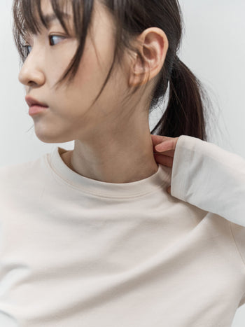Mellow Slim Long Sleeves T-Shirt (Beige)