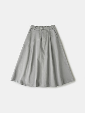 (W)Relaxed Flare Chino Skirt (Blue Gray)