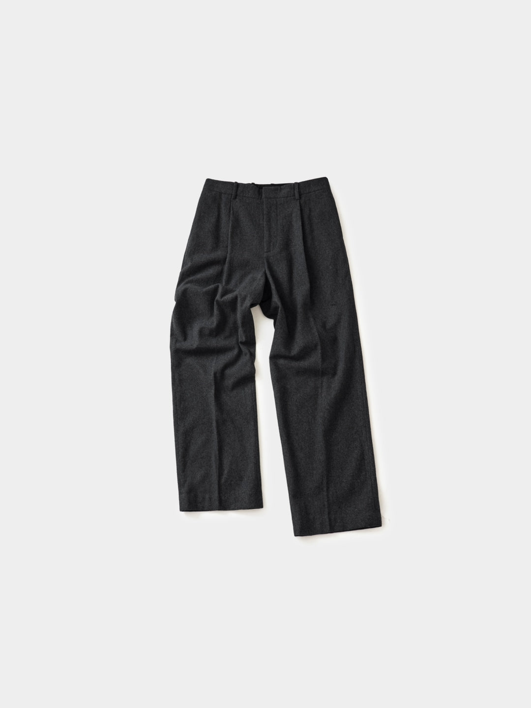 City Light Wool Pin-tuck Trouser (Black)