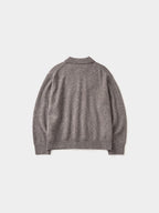 Shaggy Dog Collar Knit (Ash Brown)