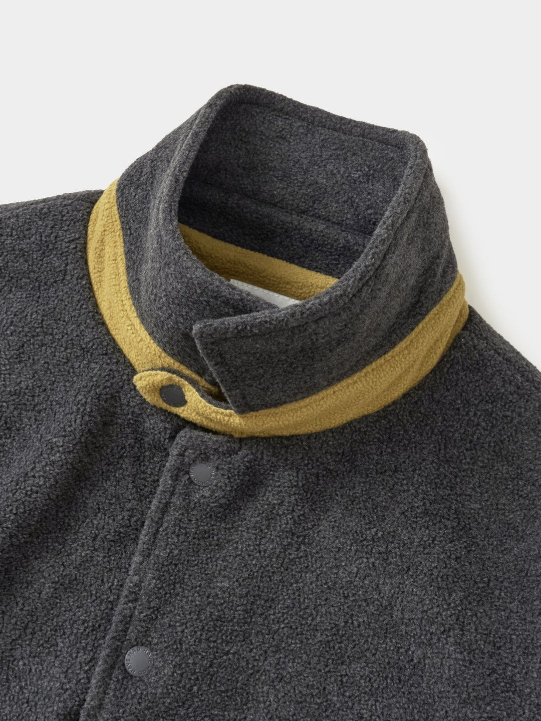 Two-tone Strap Fleece Jacket (Charcoal)