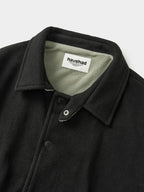 Two-tone Strap Fleece Jacket (Black)