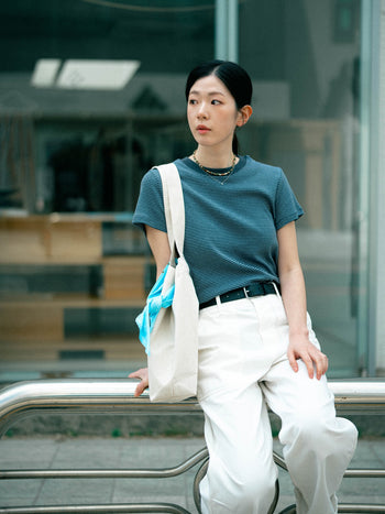 Classic Stripe Tee (Light Blue)