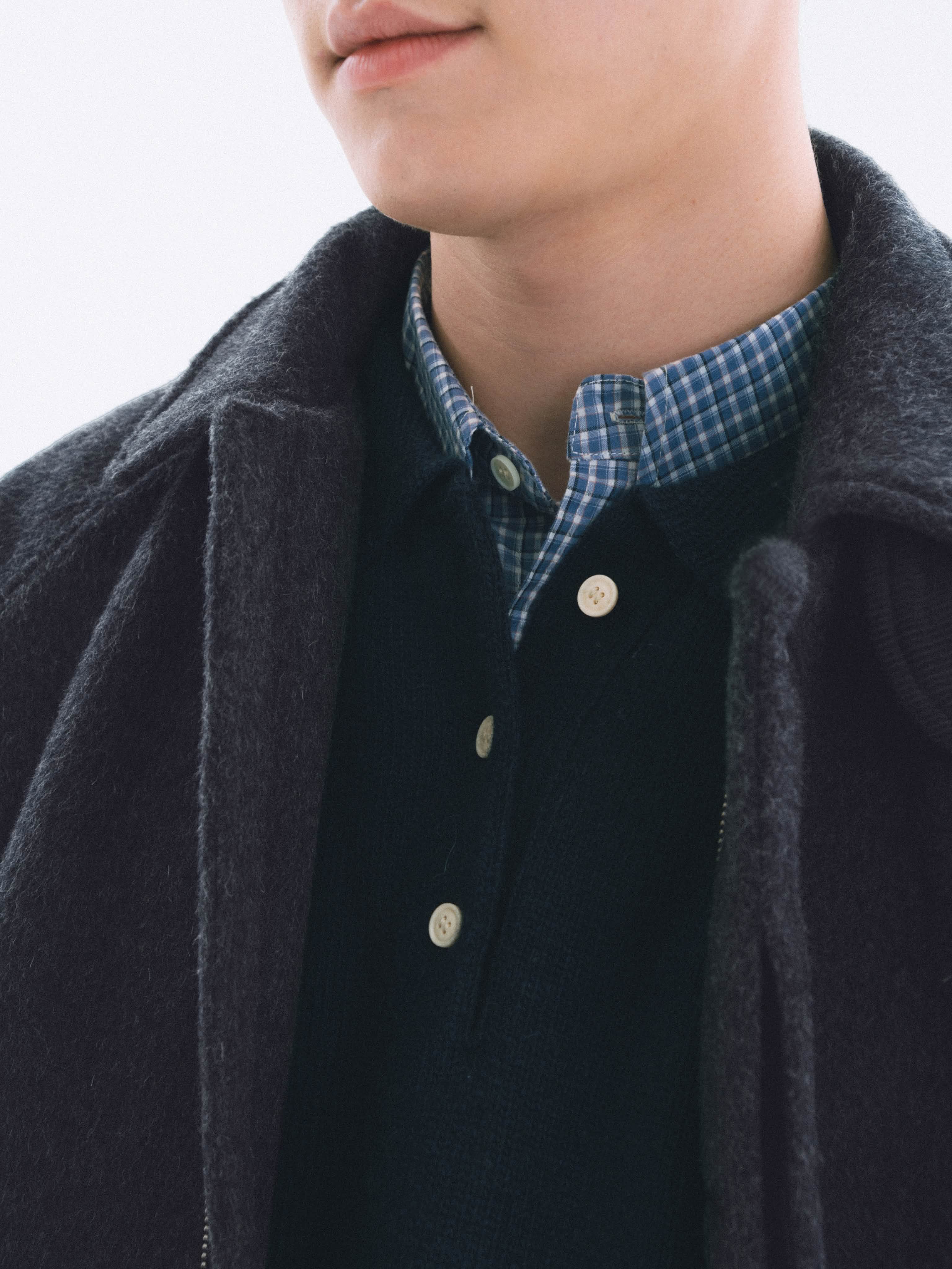 City Wool Half Coat (Charcoal) | Havehad