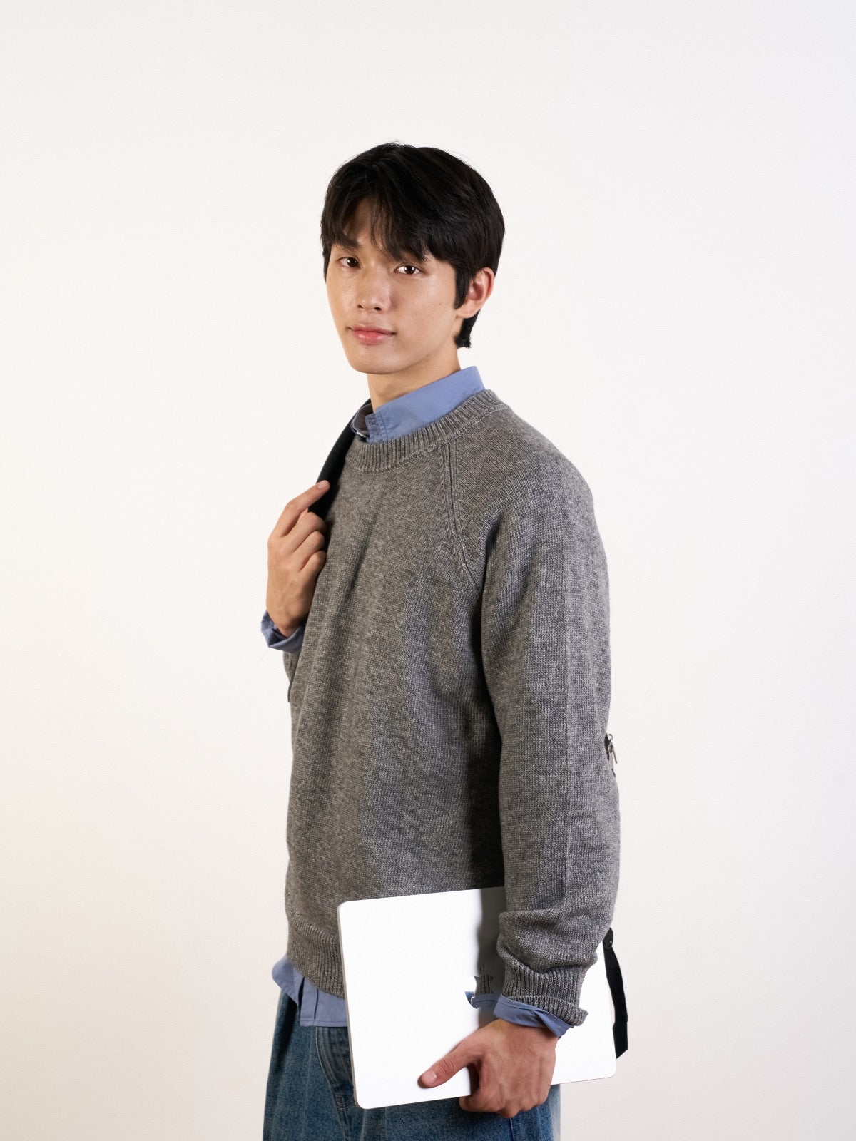 havehad Yak Wool Collar Knit XL チャコールグレー MUSINSA公式 | Havehad ヤクウールカラーニット (3カラー)