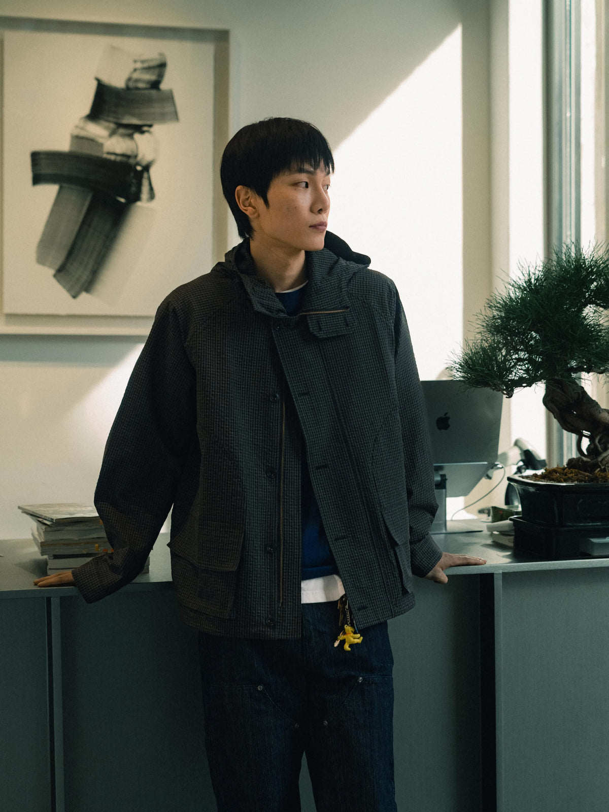 City Commuter Check Wind Jacket (Check Black)