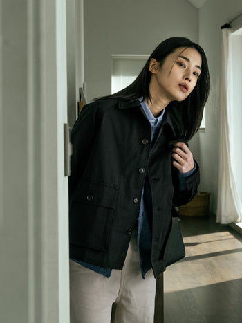 City Worker French Jacket (Blue Gray)