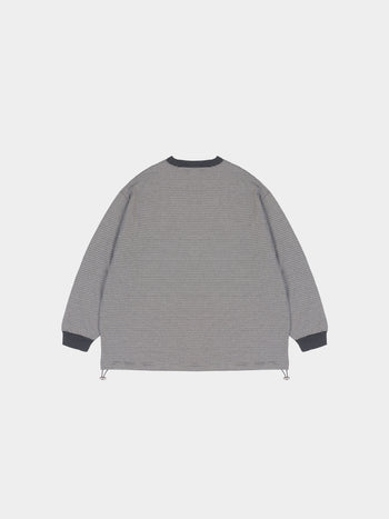 Double Stripe String Tee (Charcoal)