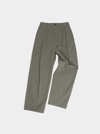 City Worker Pin-tuck Trouser (Khaki Gray)