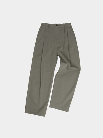 City Worker Pin-tuck Trouser (Khaki Gray)