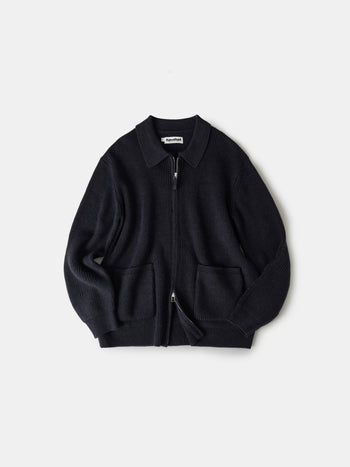 2way Zip-up Cardigan (Navy)