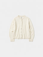 Soft Wool Round Cardigan (Cream)