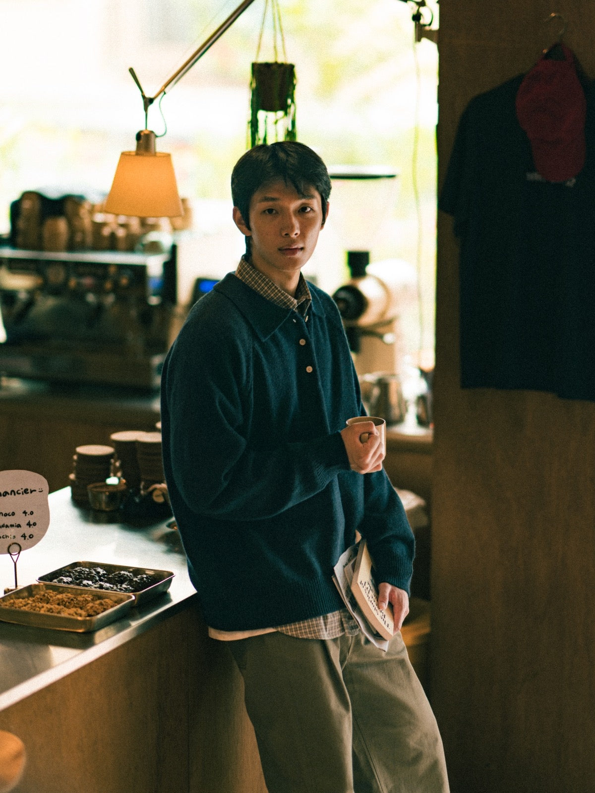 Yak Wool Collar Knit (Navy)
