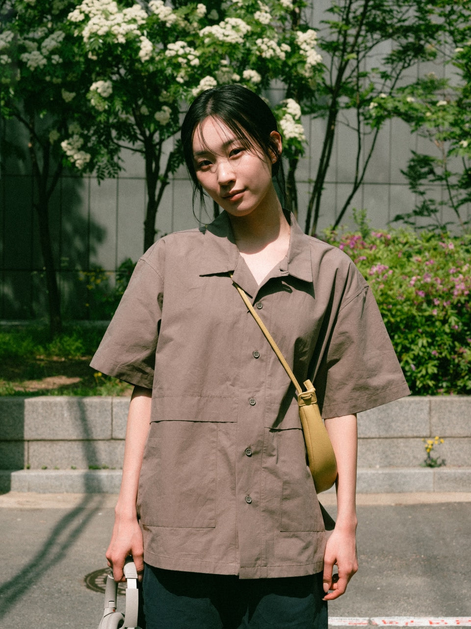 City Summer Light Half Shirts (Brown)