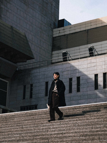 City Wool Half Coat (Navy)