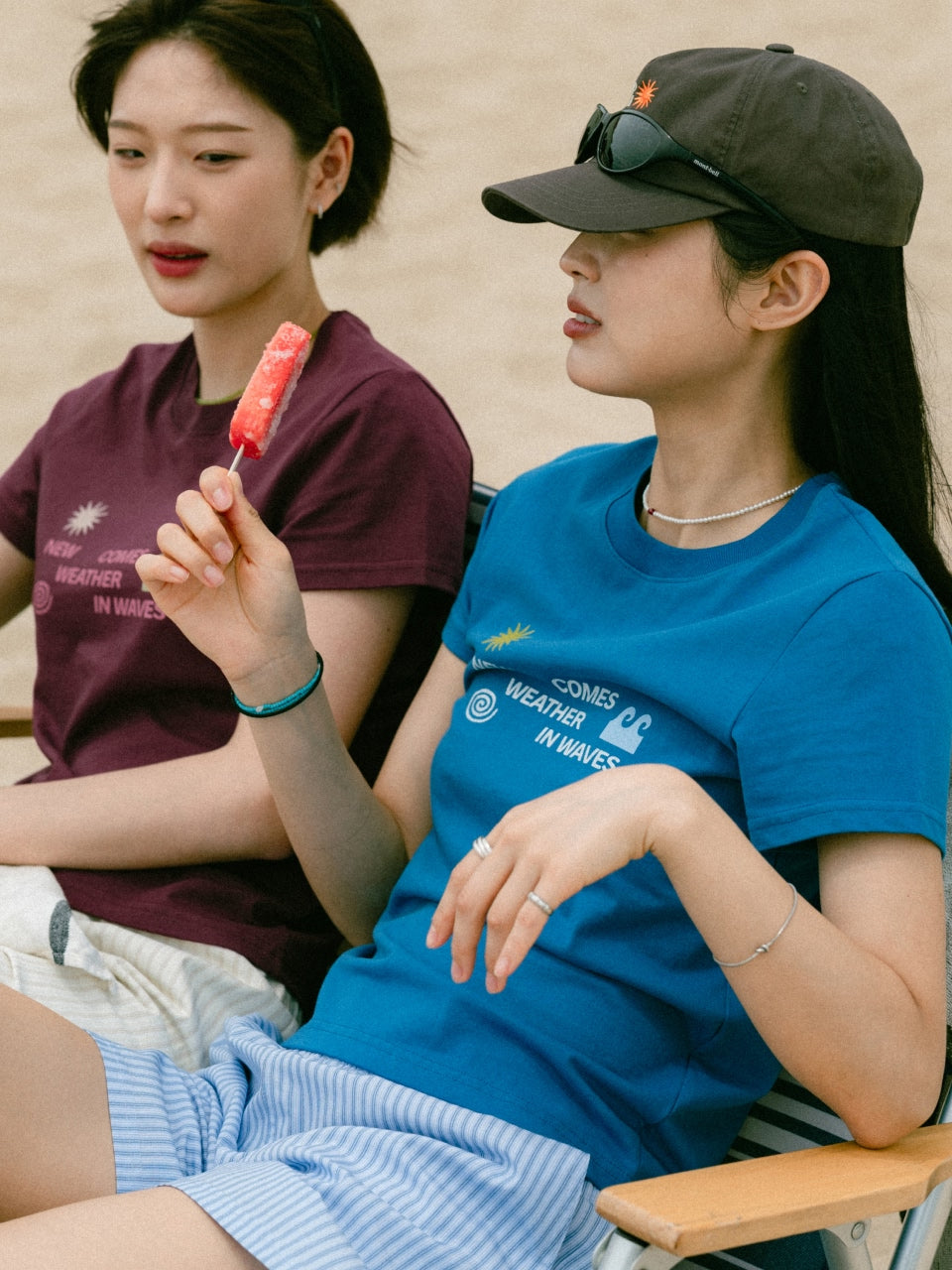 Weather in Waves Tee (Vintage Blue)