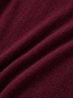 Layered Wool Round Knit (Burgundy-Pink)