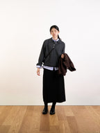 Yak Wool Collar Knit (Navy)