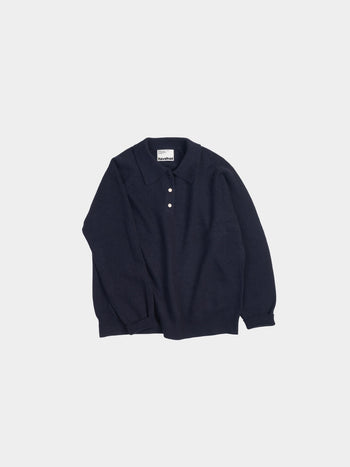Yak Wool Collar Knit (Navy)