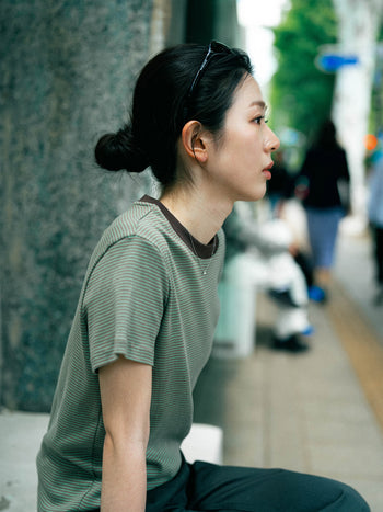 Classic Stripe Tee (Brown)
