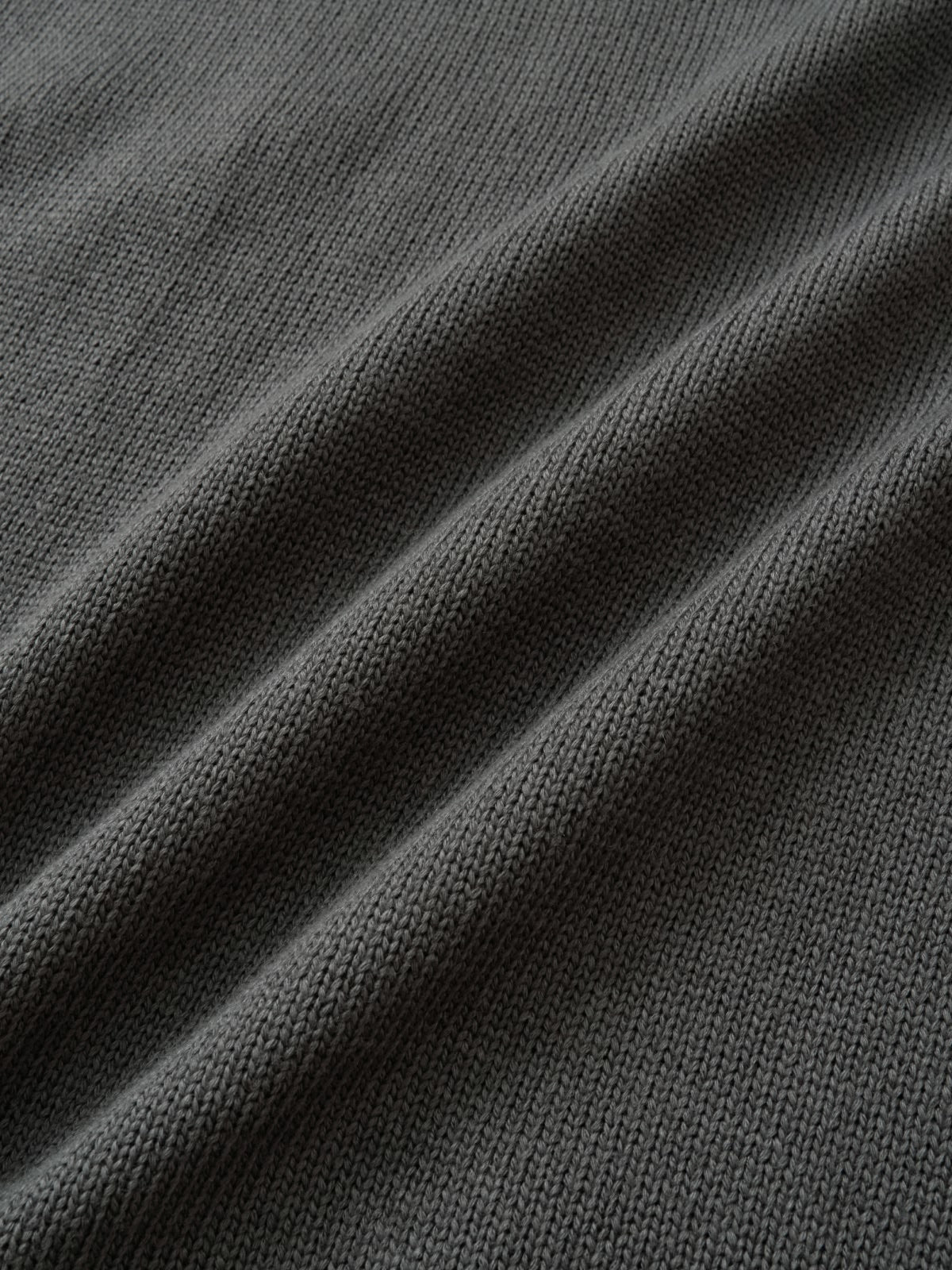 Airy Cotton Collar Knit (Charcoal)