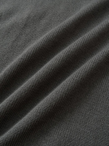 Airy Cotton Collar Knit (Charcoal)