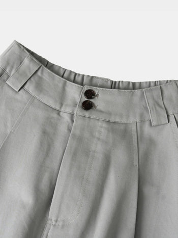 (W)Relaxed Flare Chino Skirt (Blue Gray)
