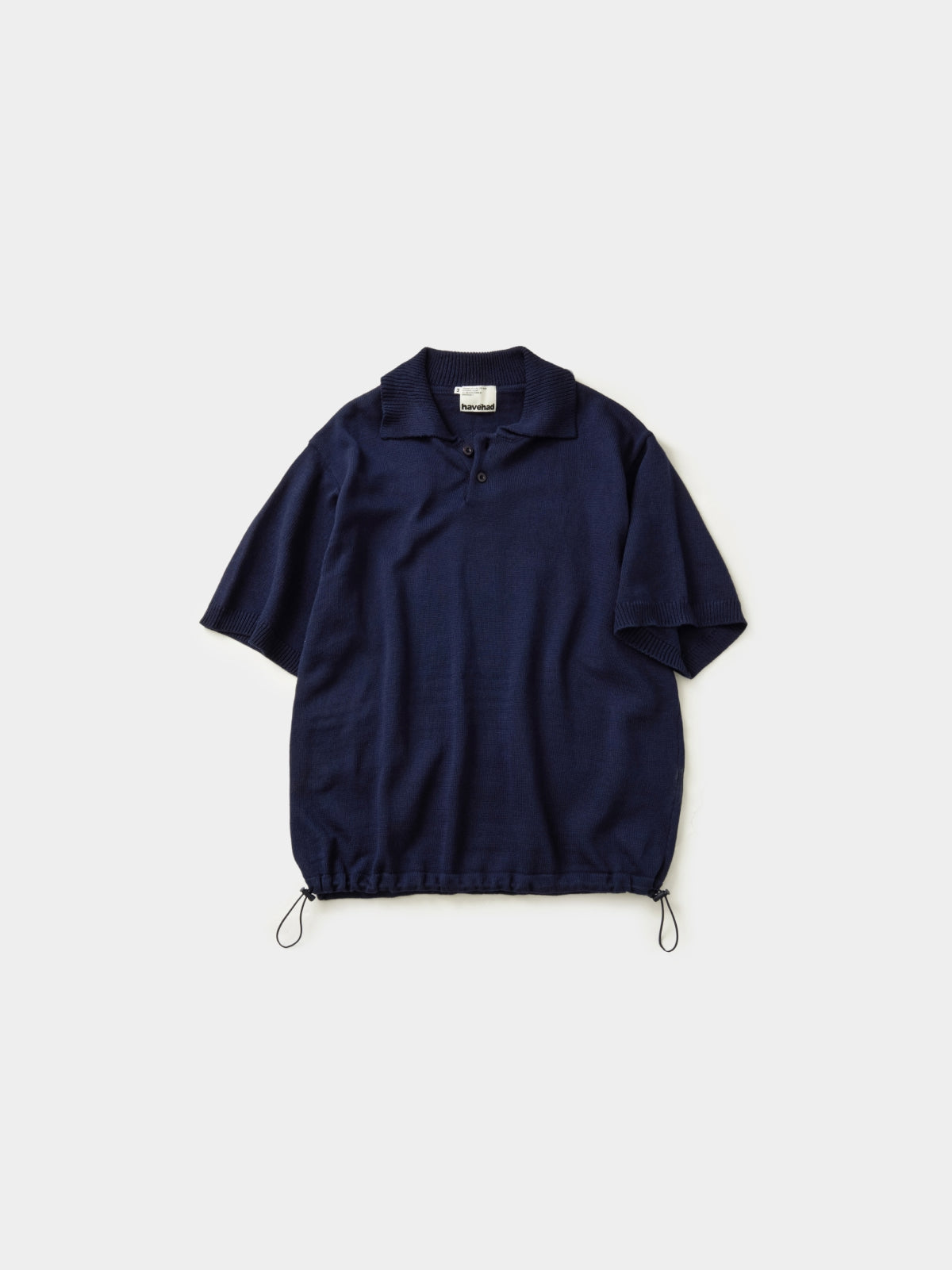 Airy Cotton Collar Knit (Navy)