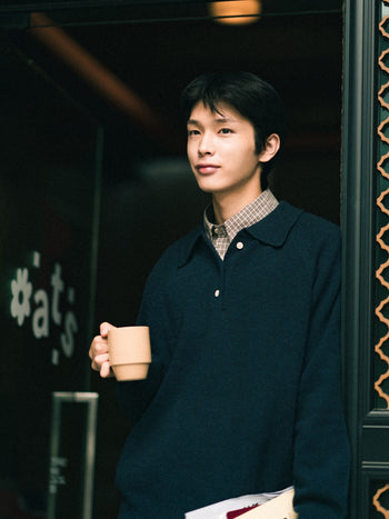 Yak Wool Collar Knit (Beige)