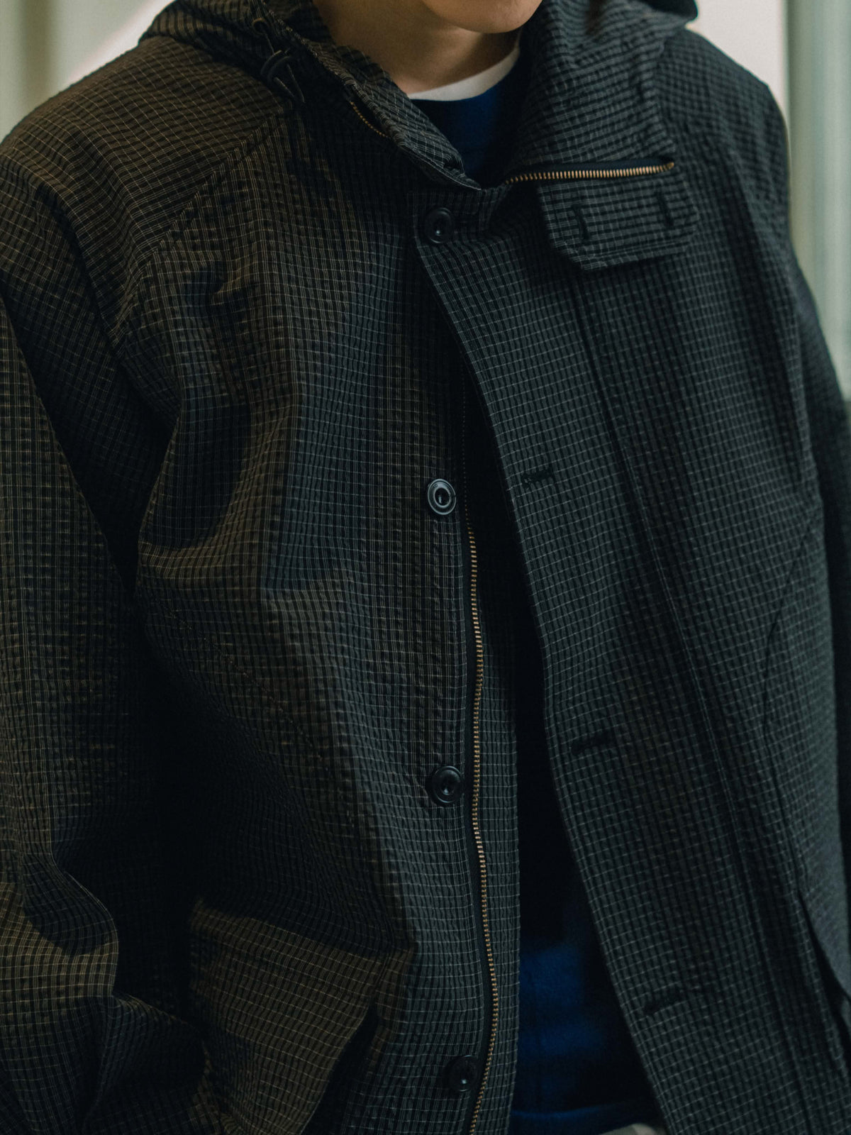 City Commuter Check Wind Jacket (Check Black)