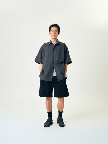 Hidden Type Half Sleeve Shirts (Charcoal)