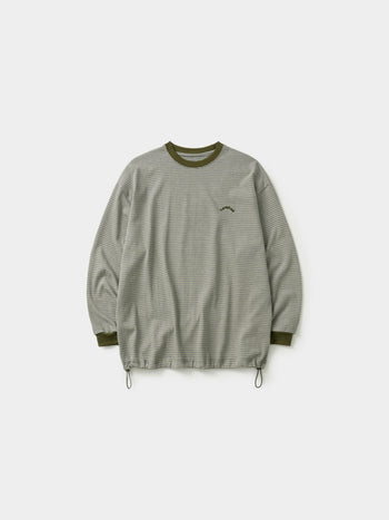 Double Stripe String Tee (Khaki)