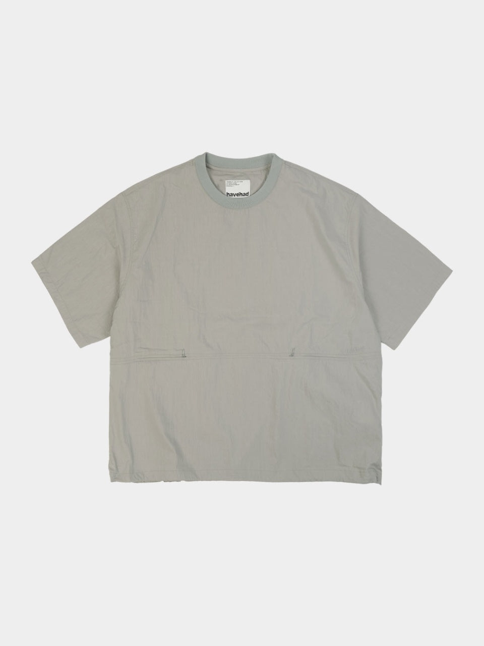 Pocket Volume String Half Tee - Beige Gray | A3 (XL)